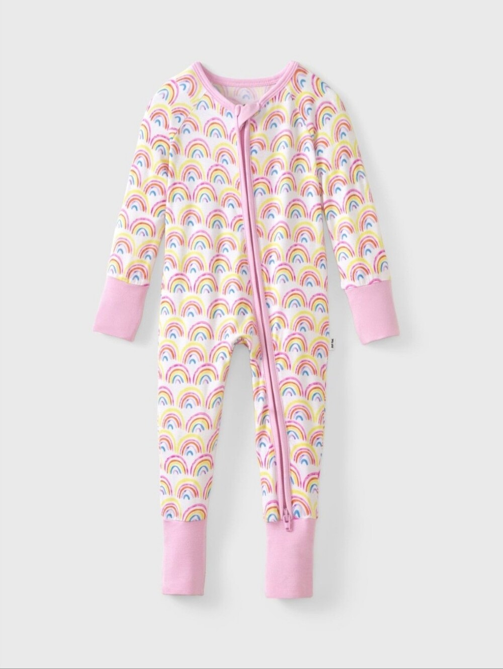 Little Sleepies Pastel Rainbows Zippy 0–3M NIP Bamboo